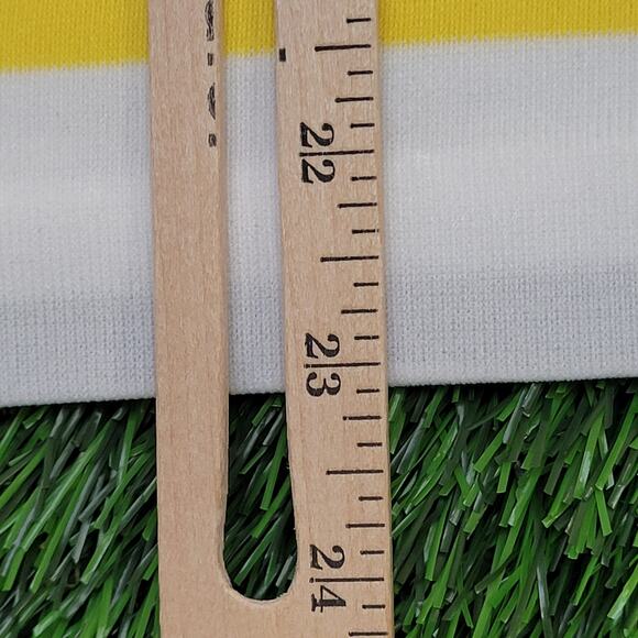 Vintage 90s MOD Striped Polo Shirt Womens Small 18x23 Hippie - Picture 11 of 11